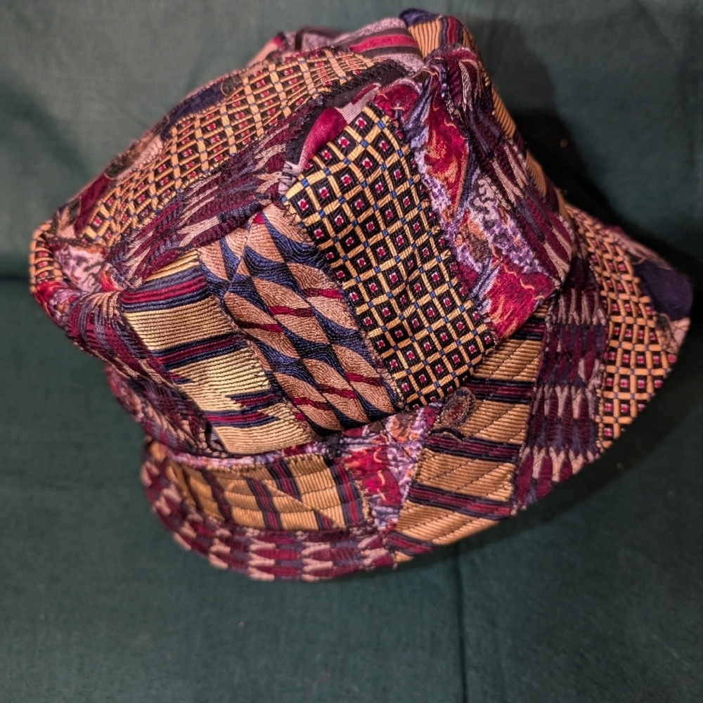 Red and Gold Geometric Bucket Hat